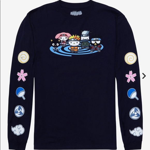 Boxlunch Tops - Boxlunch Hello Kitty LONG SLEEVE TEE SHIRT NARUTO SHIPPUDEN SZ S